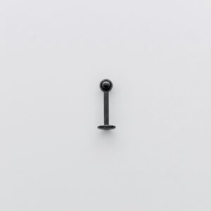 Labret básico negro de acero quirúrgico 1.2mm