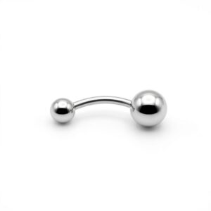 piercing para ombligo moon básico plateado