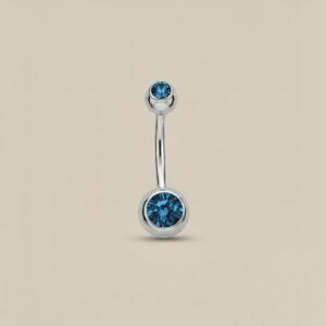 Moon plateado con doble strass celeste