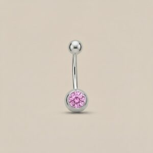 Moon plateado con strass rosado