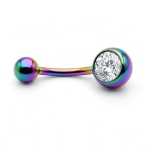 joyería para ombligo moon tornasol con strass