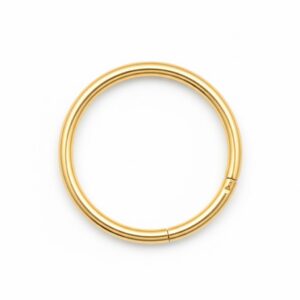 argolla sinfín clicker dorada de acero quirúrgico