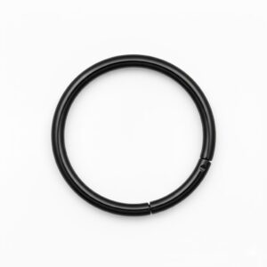 argolla sinfín clicker negra de acero quirúrgico