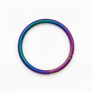 argolla sinfín clicker tornasol de acero quirúrgico