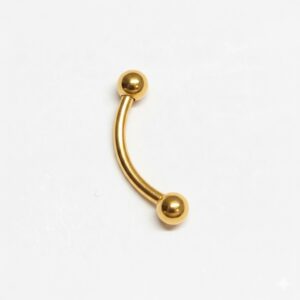 piercing ceja eyebrow básico dorado de acero quirúrgico