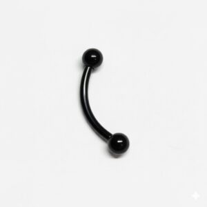 piercing ceja eyebrow básico negro de acero quirúrgico