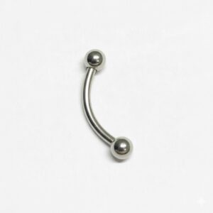 piercing eyebrow basico plateado para ceja de acero quirurgico