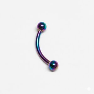 piercing ceja eyebrow básico tornasol de acero quirúrgico