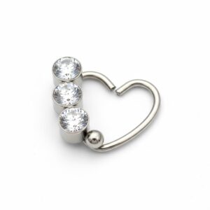 Sinfín corazón con strass