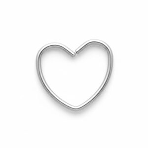 sinfín corazón plateado
