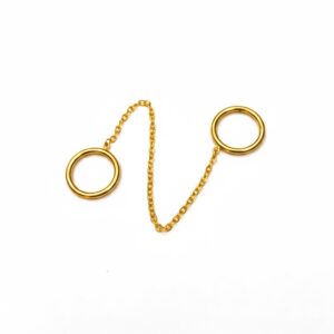 cadena doble clicker dorado
