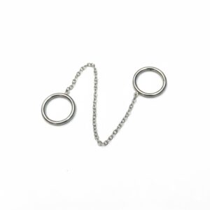 cadena doble clicker plateada