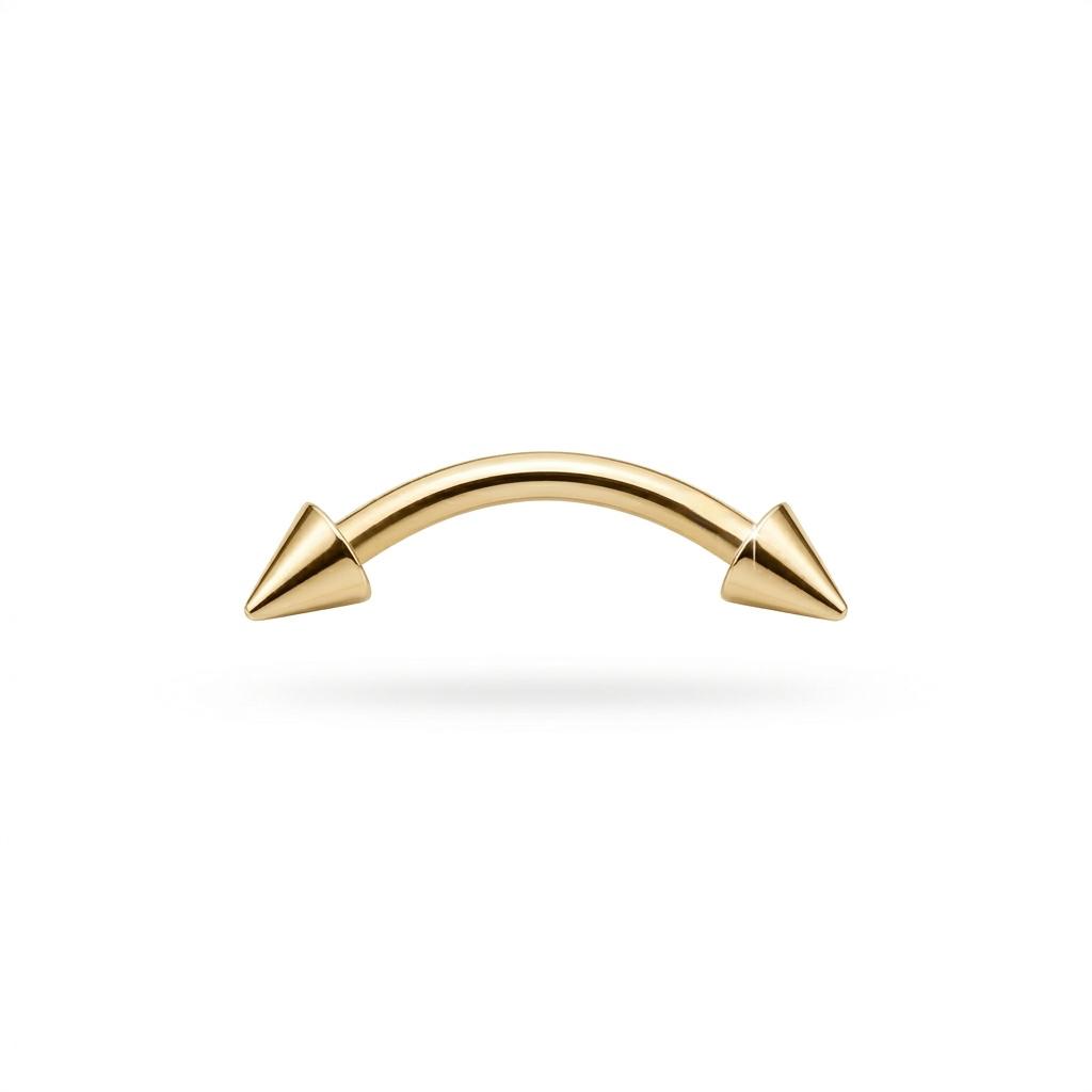 Eyebrow dorado con picos