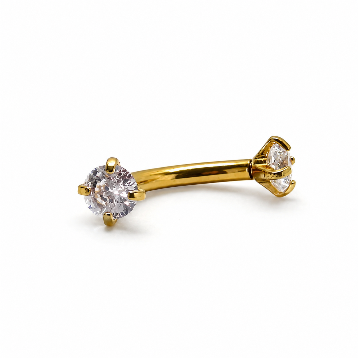 Eyebrow con strass engarzado dorado