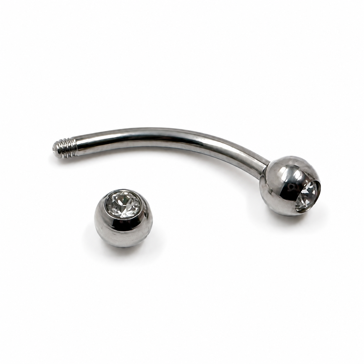 Eyebrow plateado con strass - Image 2