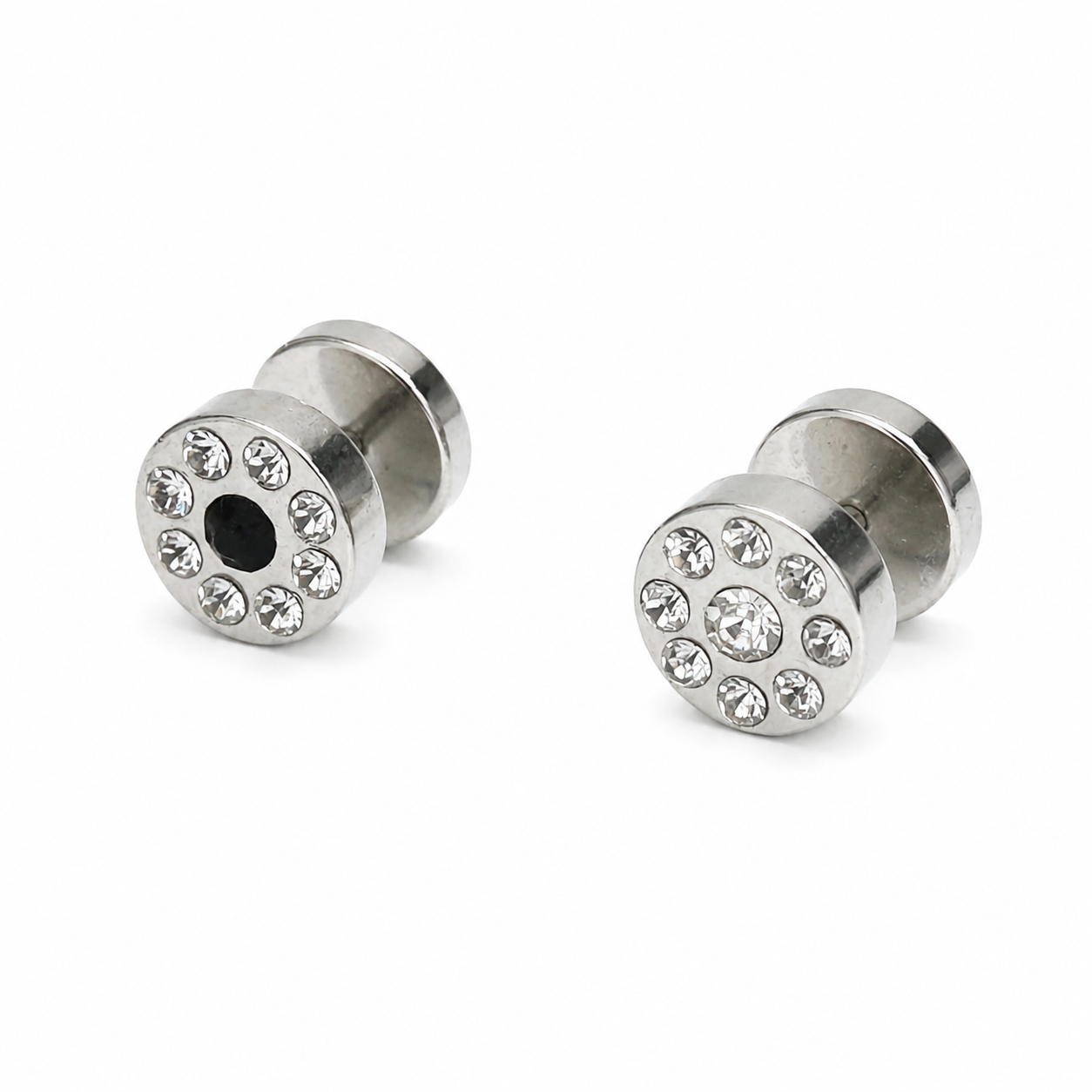 Falso expansor plateado con strass