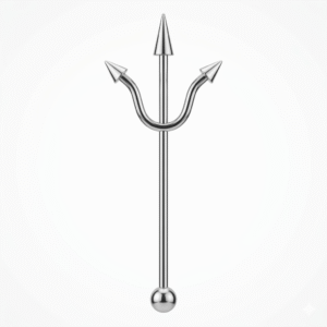 Barra industrial tridente plateado