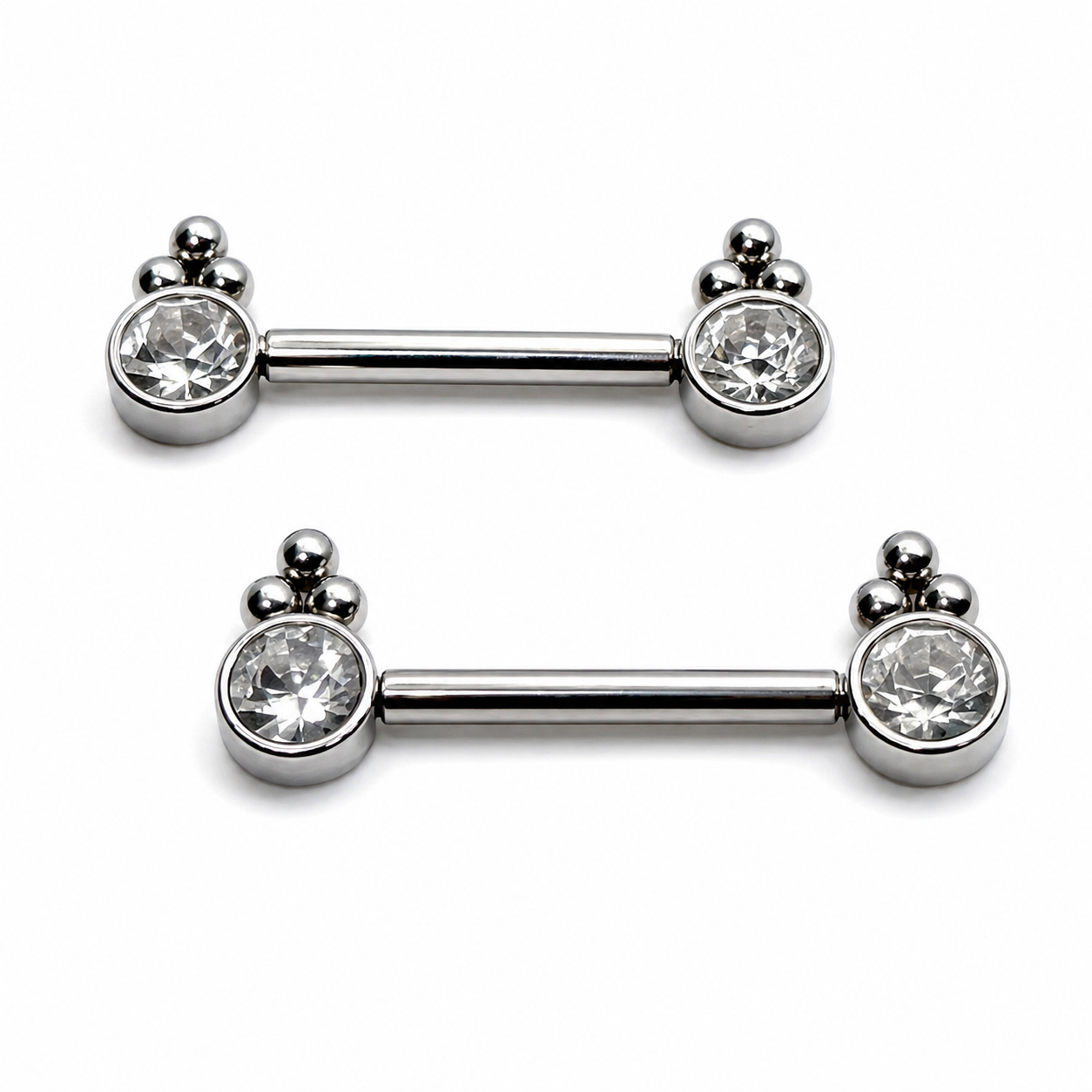 Barra nipple diseño strass