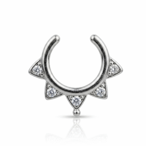 Falso septum con triángulos strass