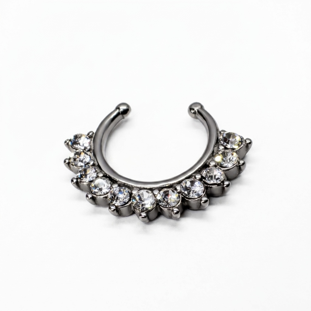 Falso septum con strass y filigranas - Image 3