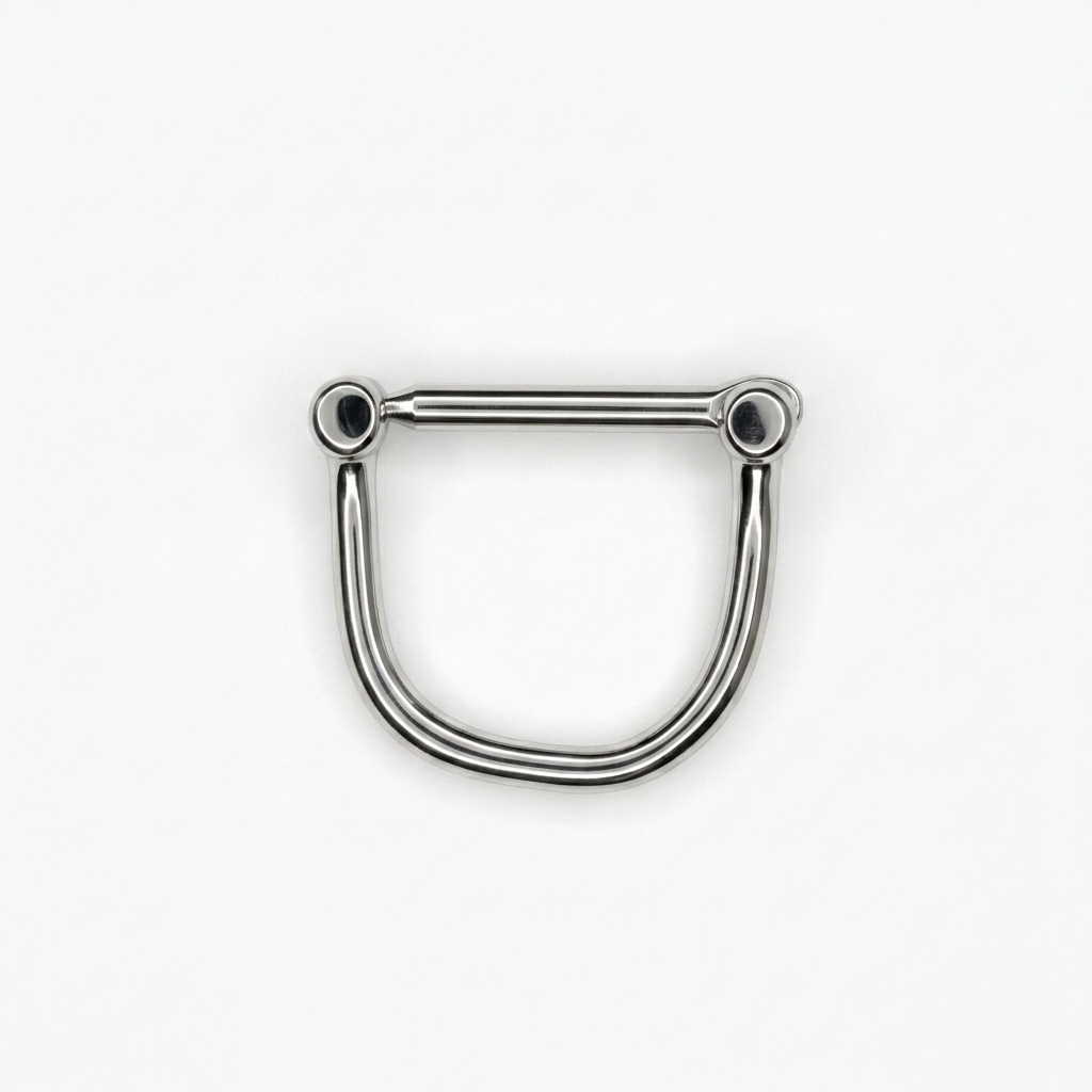 Septum clicker "U" plateado
