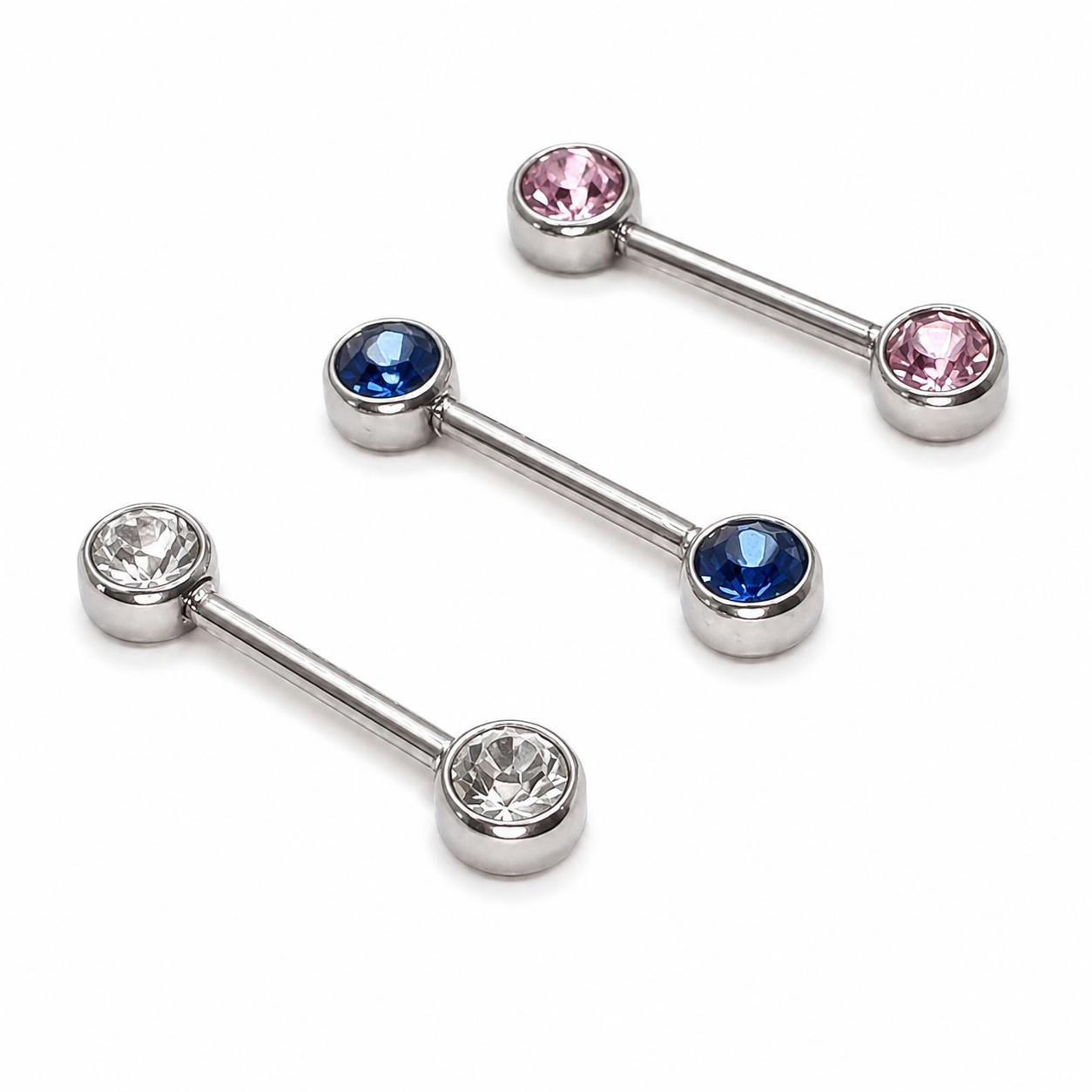 Barra nipple con strass