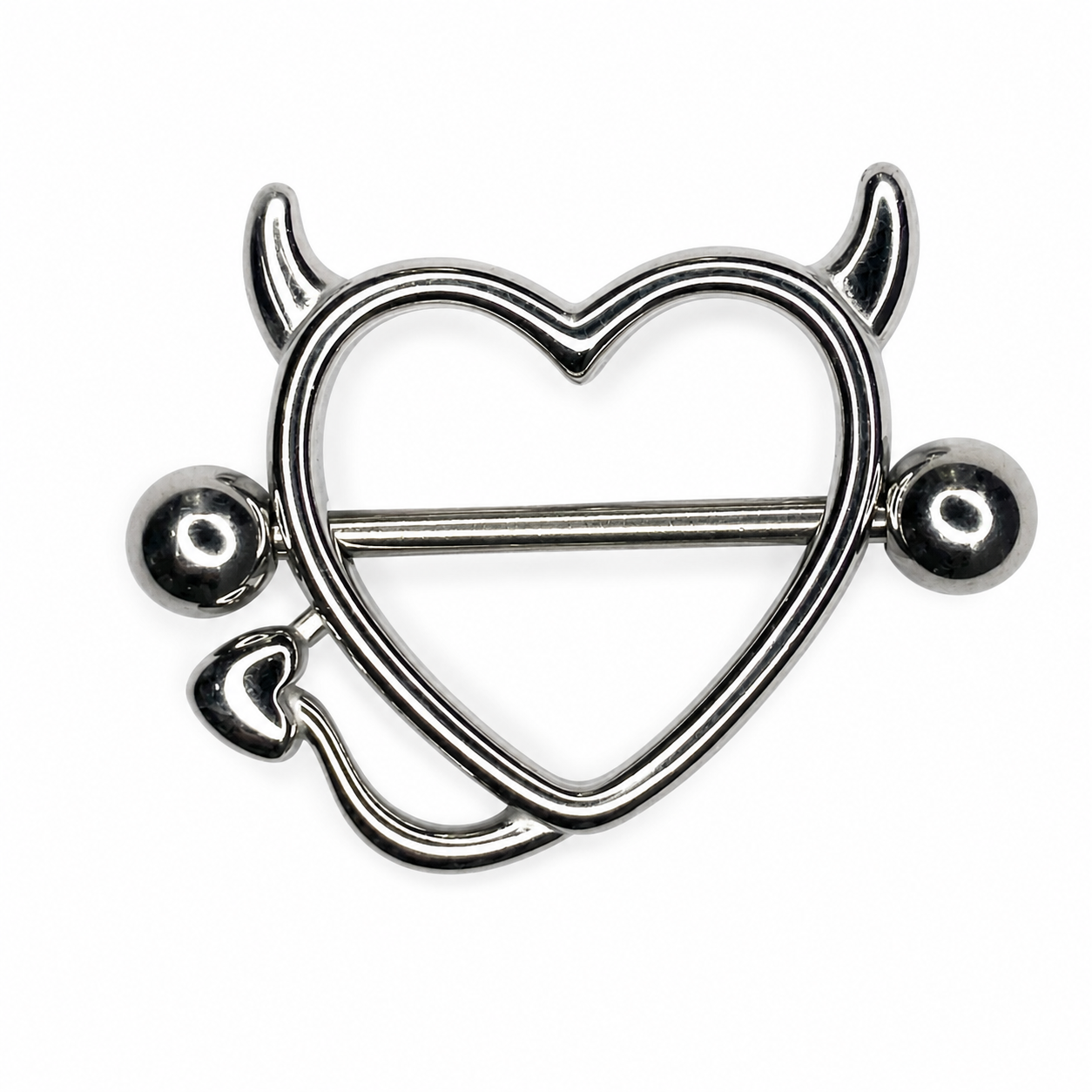 Barra nipple corazón diablo