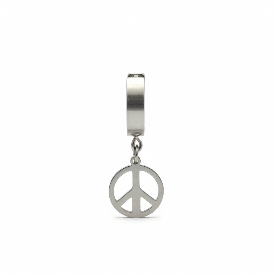 Cubano plateado colgante paz