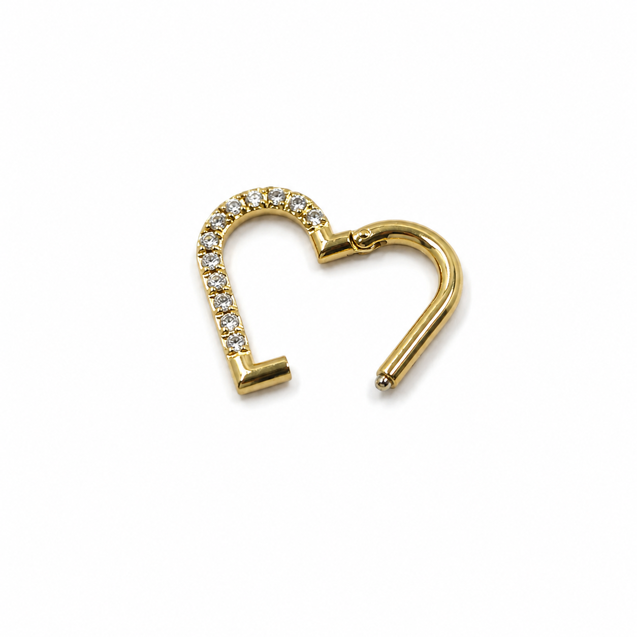 Clicker dorado corazón strass - Image 2