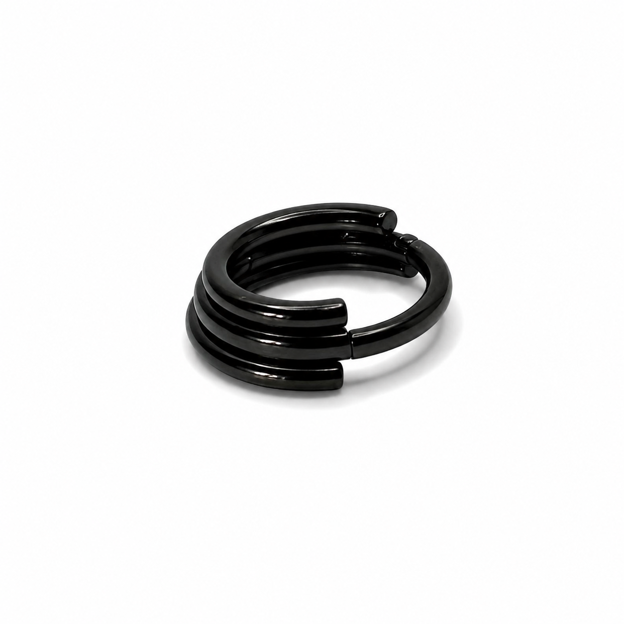 Clicker negro triple anillo