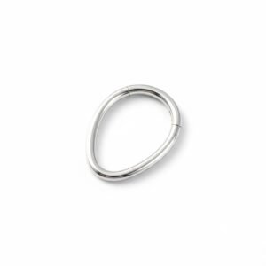 Clicker plateado forma ovalo