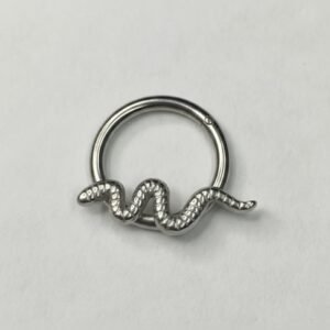 Clicker plateado con serpiente