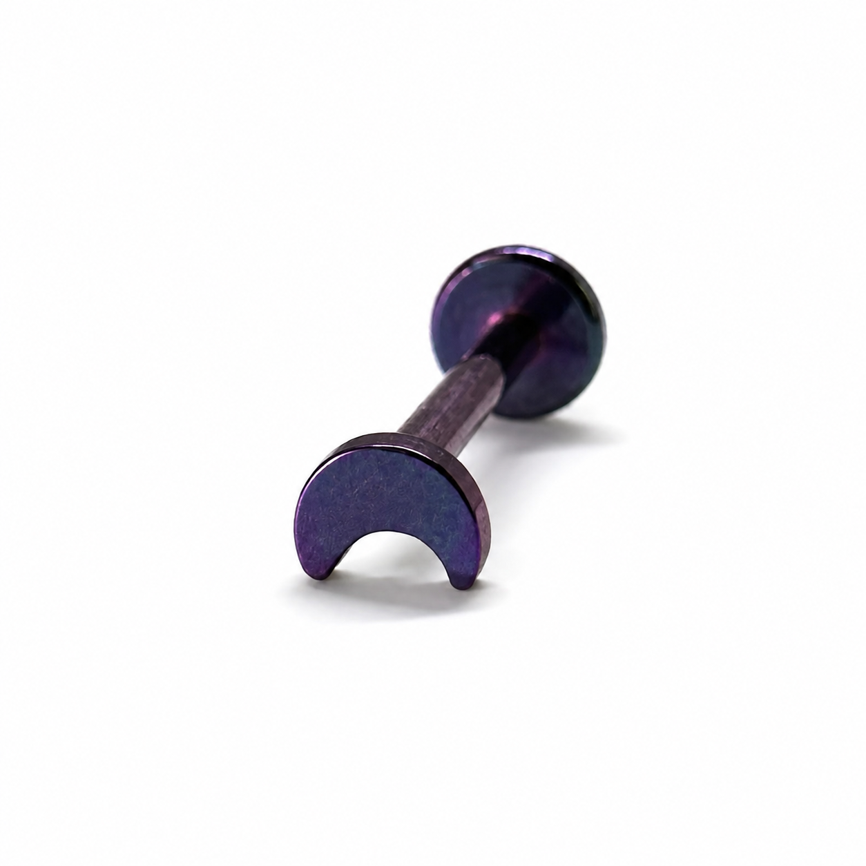 Labret "luna" de titanio violeta