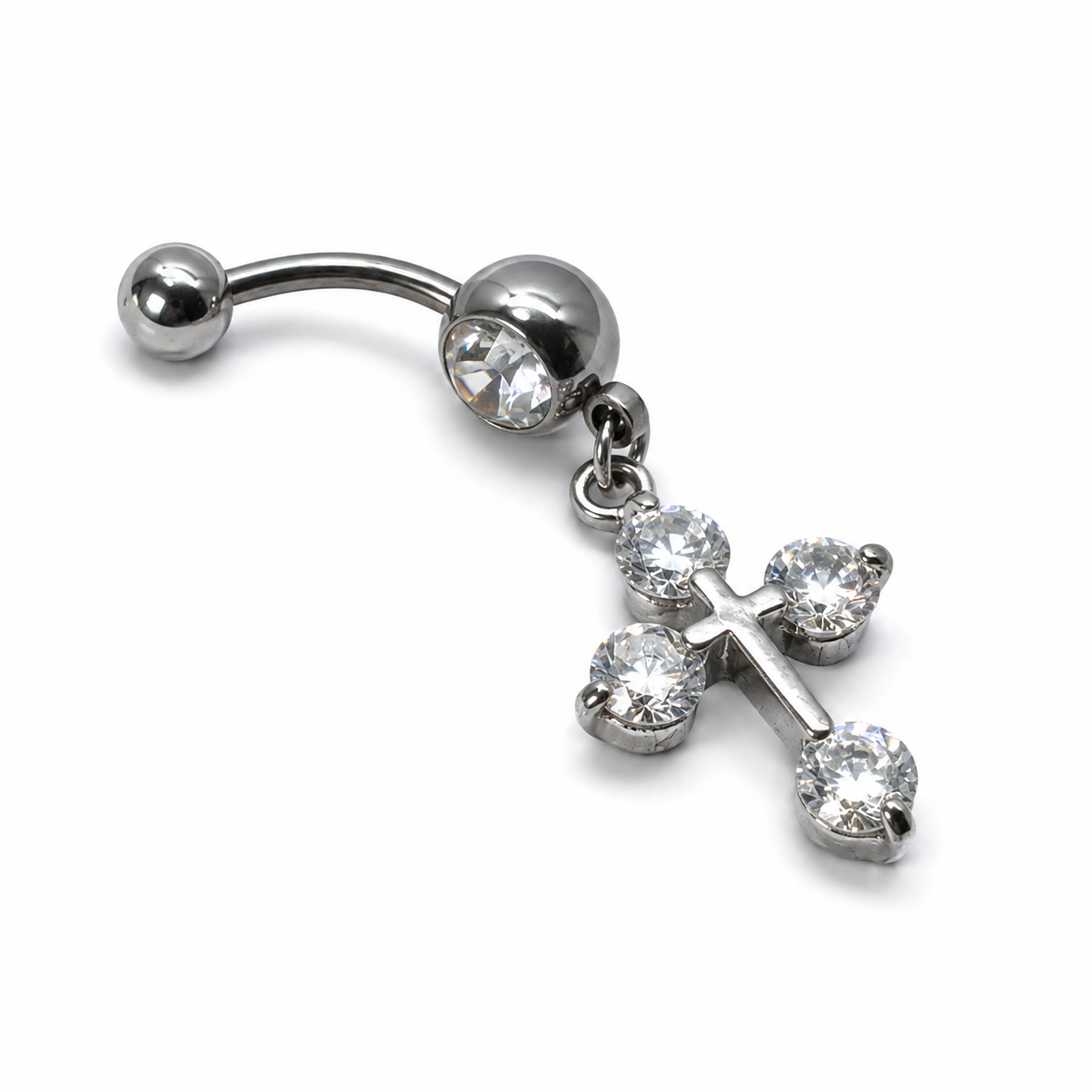 Moon CRUZ de strass colgante
