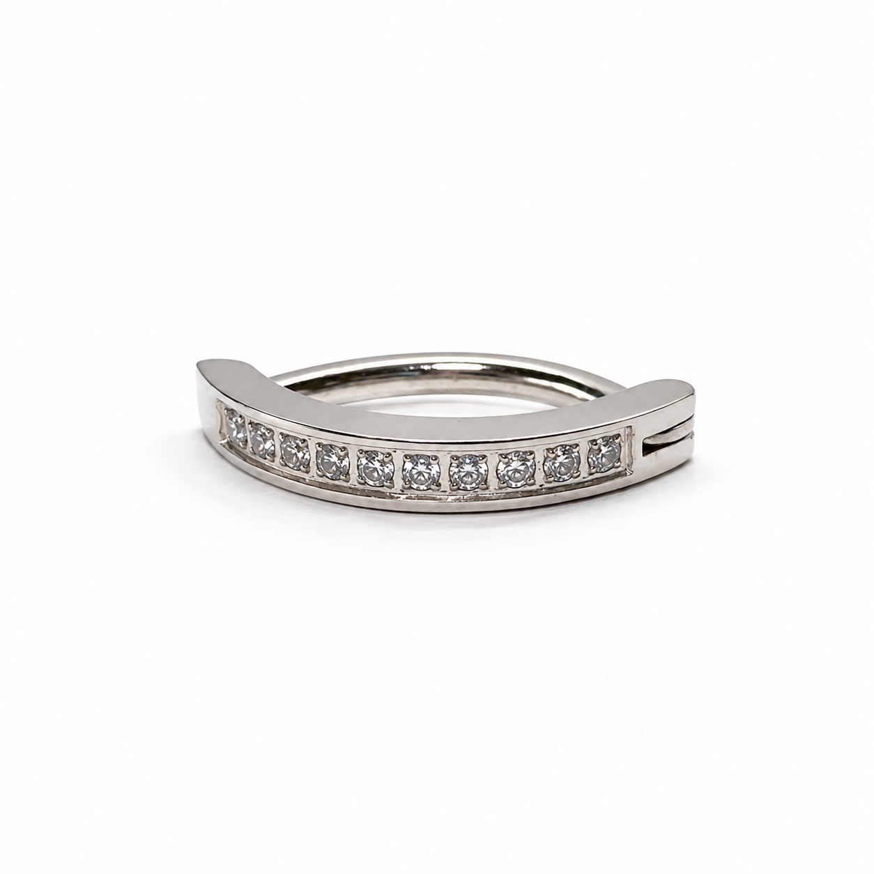 Moon clicker "D" plateado