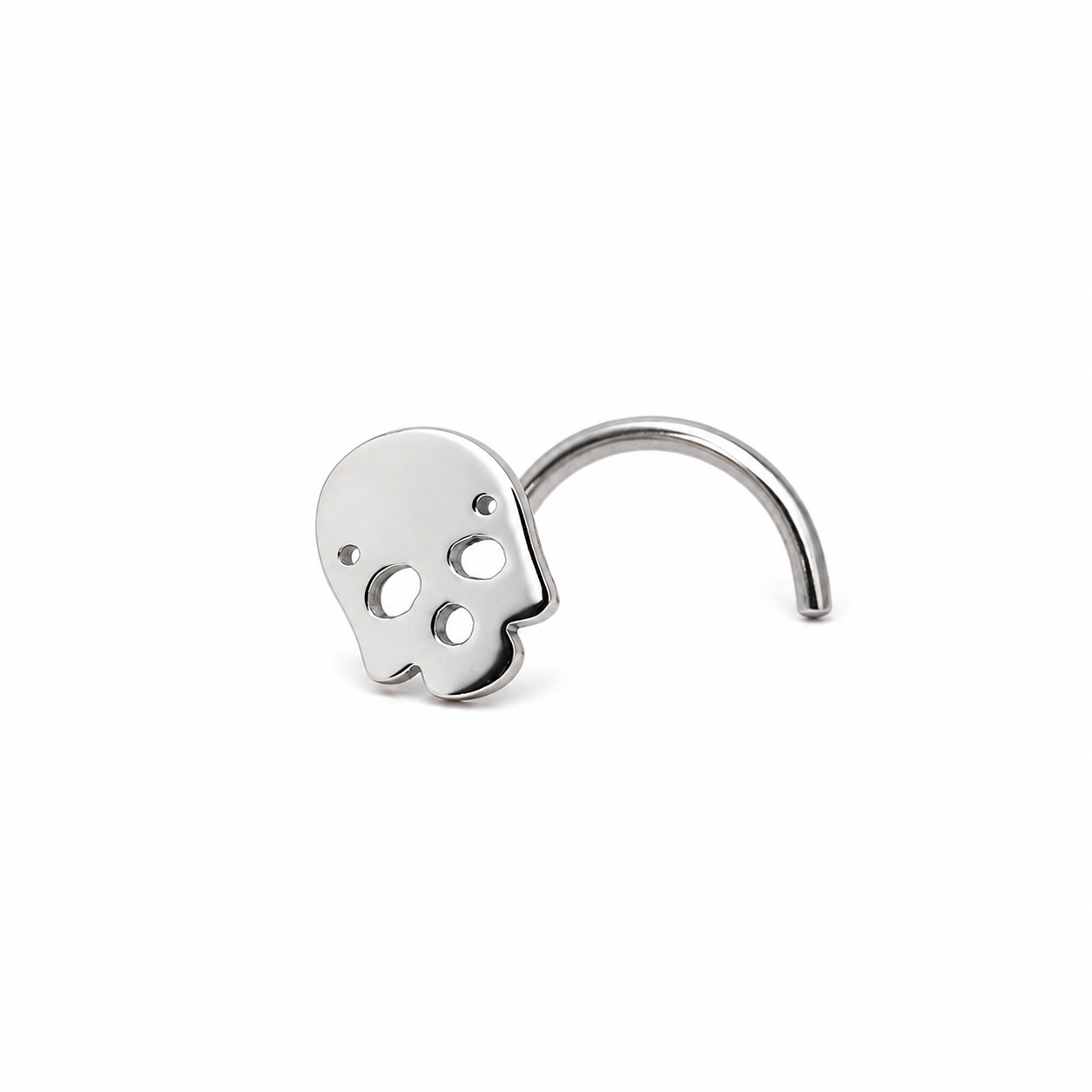 Nostril plateado forma CALAVERA