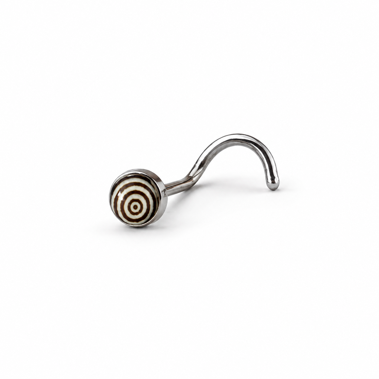 Nostril plateado diseño ESPIRAL