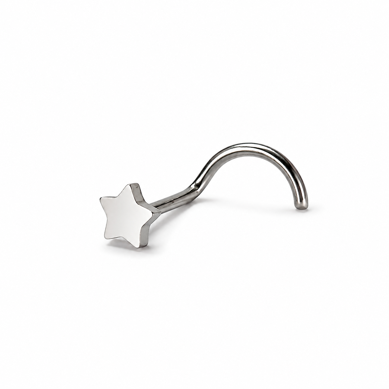 Nostril plateado forma ESTRELLA