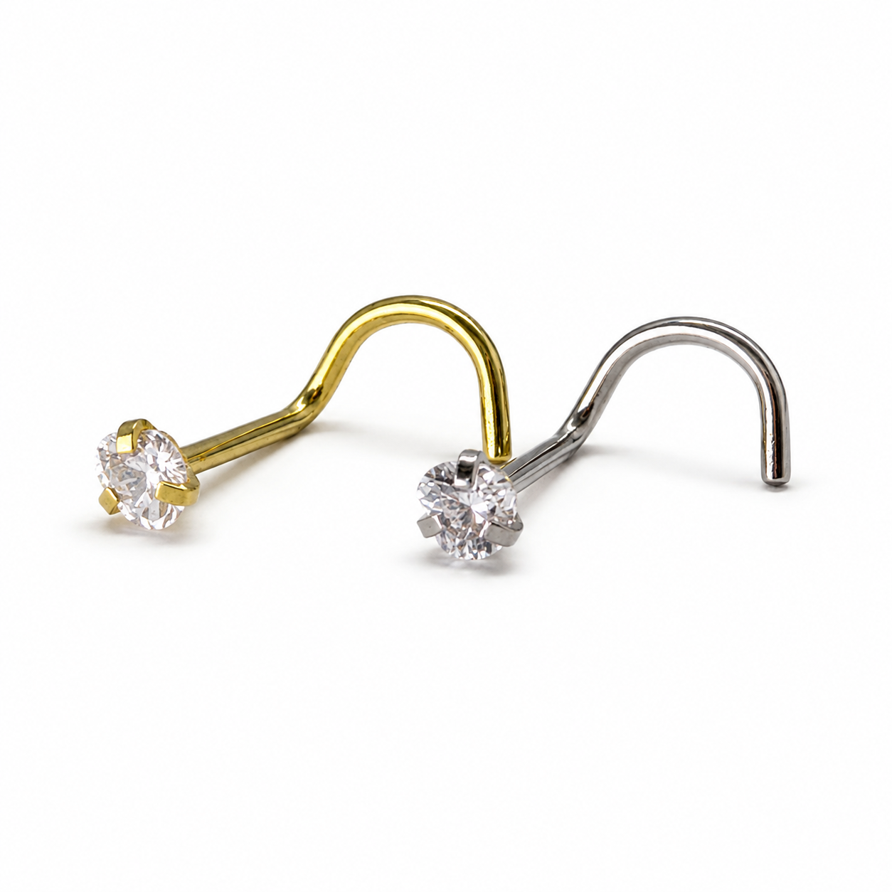 Nostril strass engarzado de titanio
