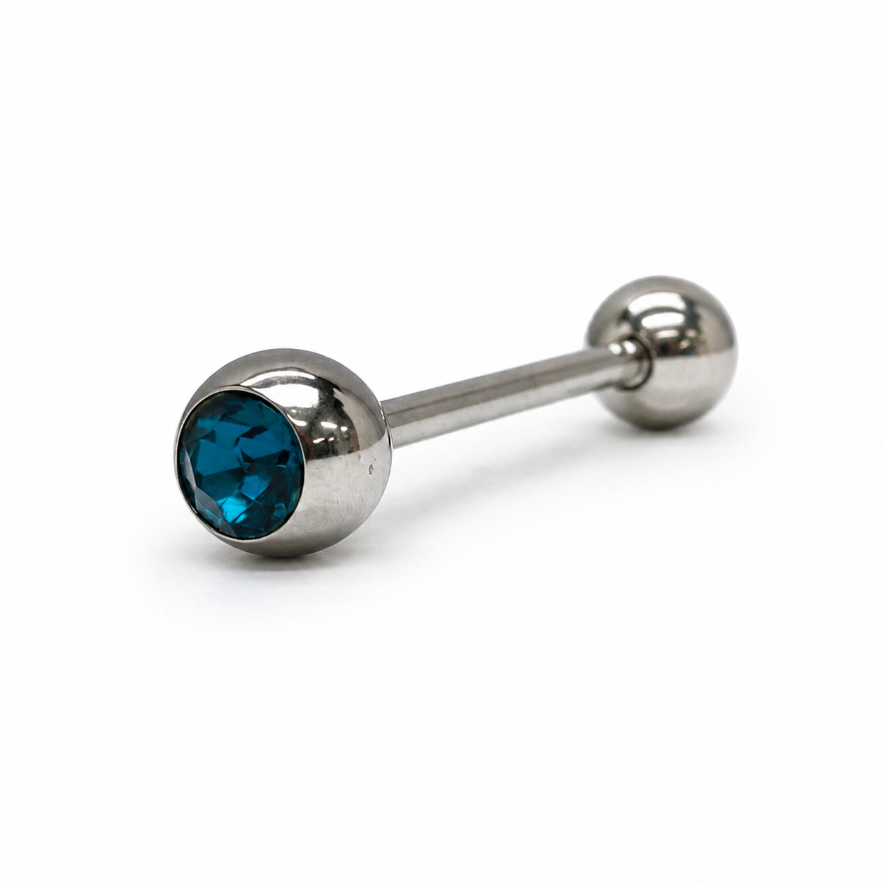 Barra para lengua strass verde
