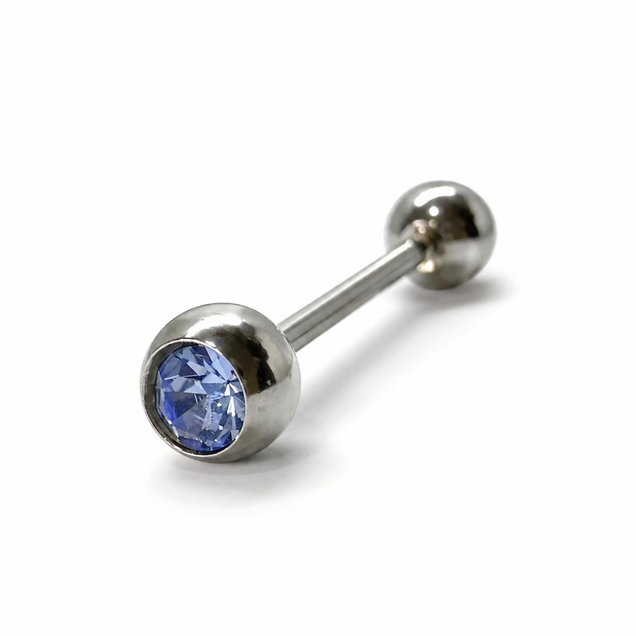 Barra para lengua strass celeste