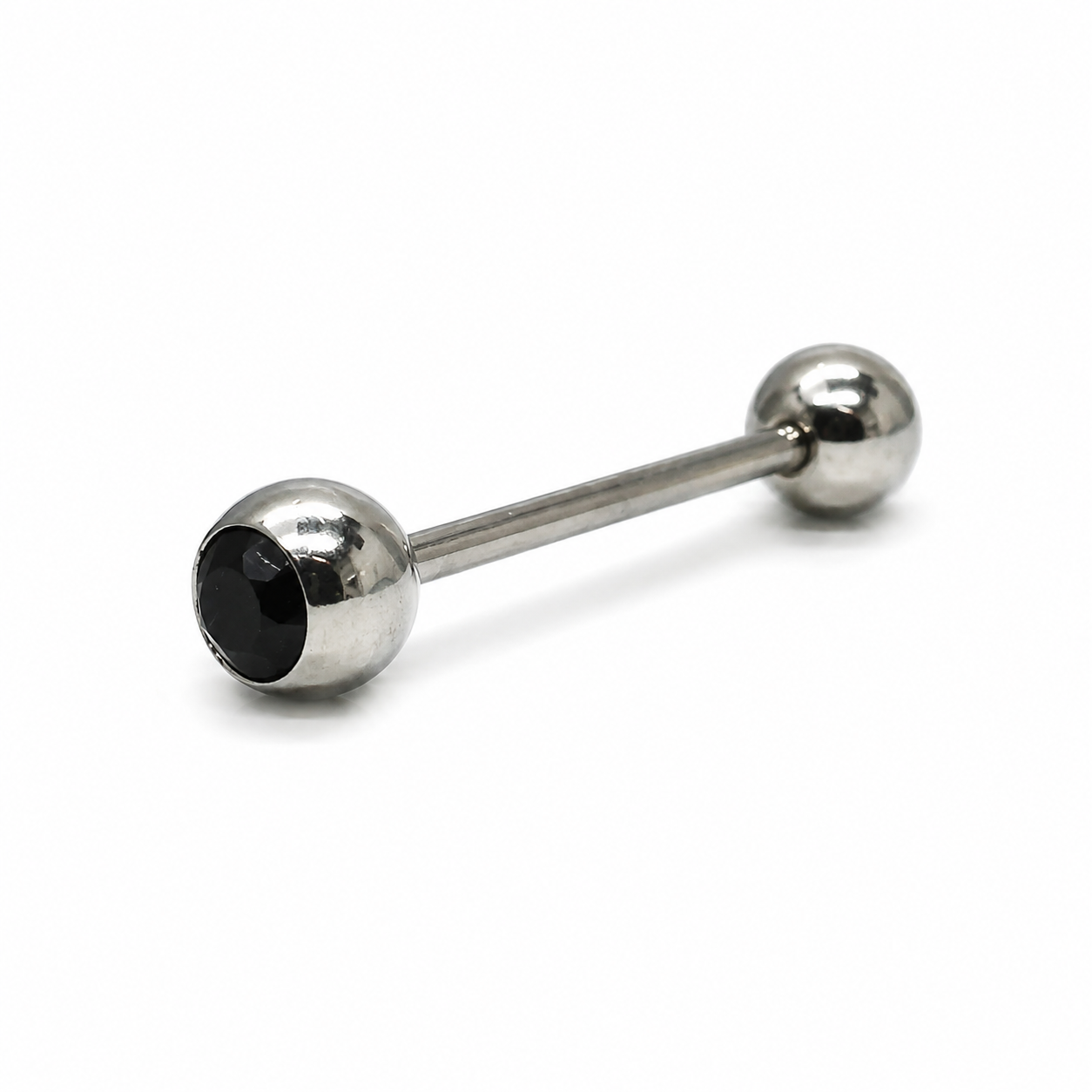 Barra para lengua strass negro